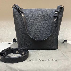 AllSaints Kita Leather Shoulder/Crossbody Bag - Black